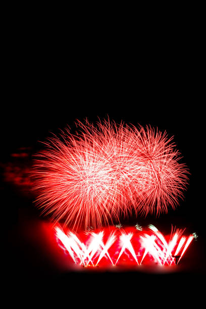 istock beautiful colorful firework isolated display for celebration happy new year and merry christmas on black isolated background, fireworks new year 2018 840944710