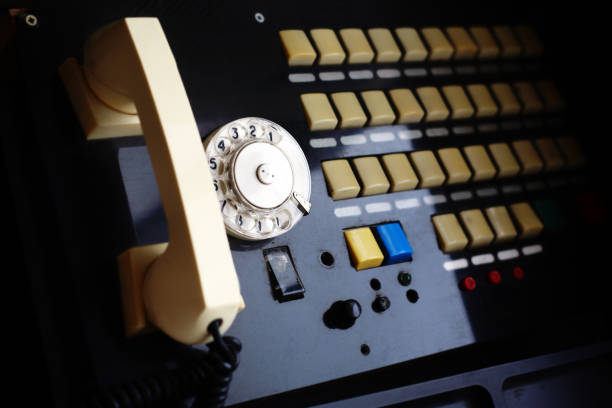 istock Vintage Phones - Retro Telephone exchange 840956852