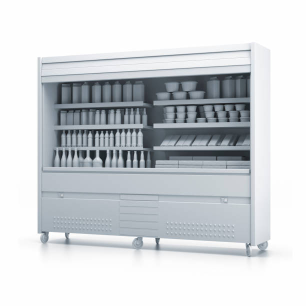 istock Blank supermarket products on shelves and pegboard 840957058