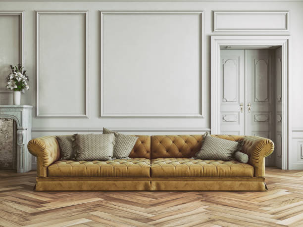 istock Living room with sofa, decoration and copy space 840960522