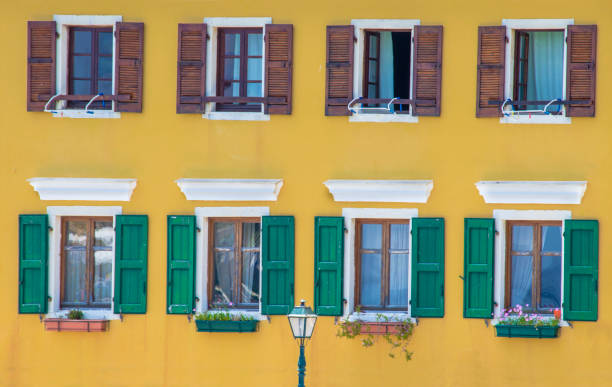 istock Facade windows – Gaios – Paxos Island - Greece 840963558