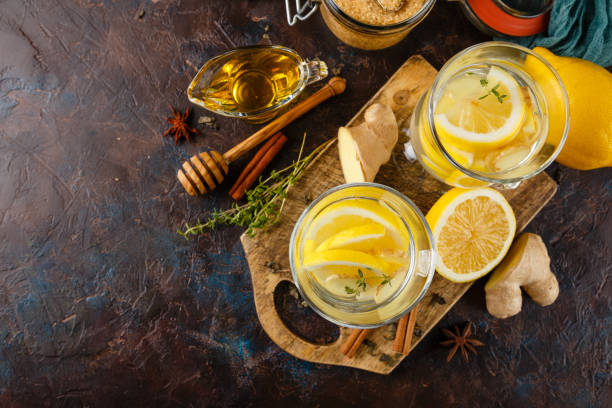 istock Cup of ginger tea with honey and lemon 840965262