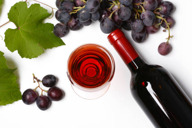 istock Glass of red wine - white background 840967842
