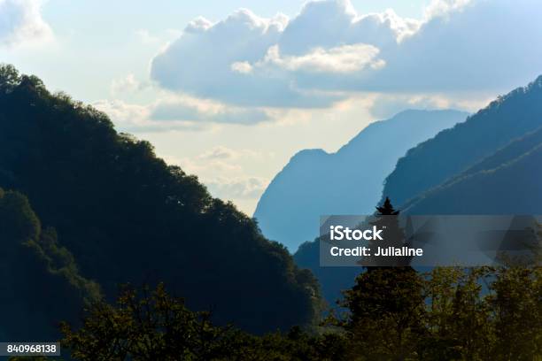 Picturesque Landscape With Russian Caucasus Mountains Stock Photo - Download Image Now