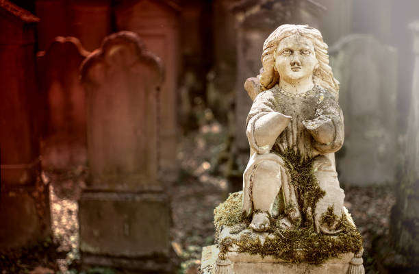 istock Jewisch cemetary tombstone background wallpaper 840968242