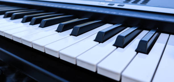 istock Piano, music concept, keyboard close up. 840968602