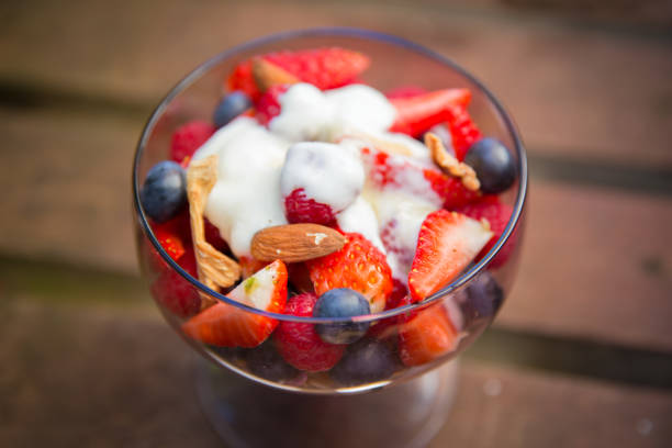 istock Fresh yogurt with fruits and muesli on breakfast 840974506