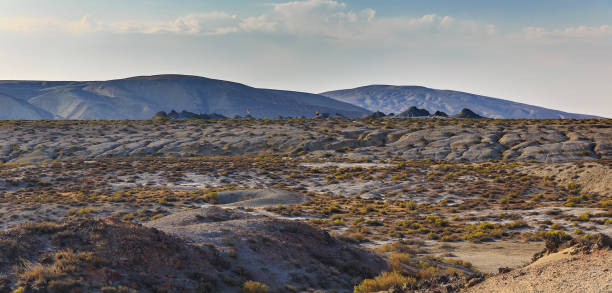 istock Tourists on mud volcanoes in Gobustan 840975190