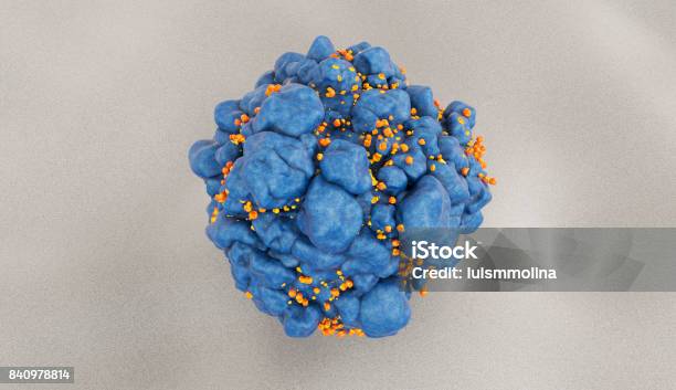 Hivinfected H9 T Cell Stock Photo - Download Image Now - T-Cell, AIDS, Biological Cell