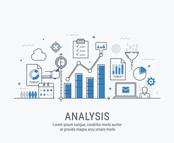 Vector illustration of Analysis vector illustration