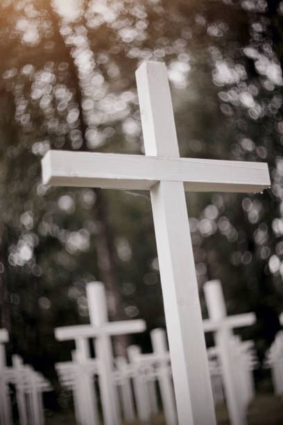 istock White crosses at the military cemetery. 840985610