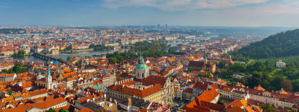 istock panoramic view of Prague with Vltava river 840989284