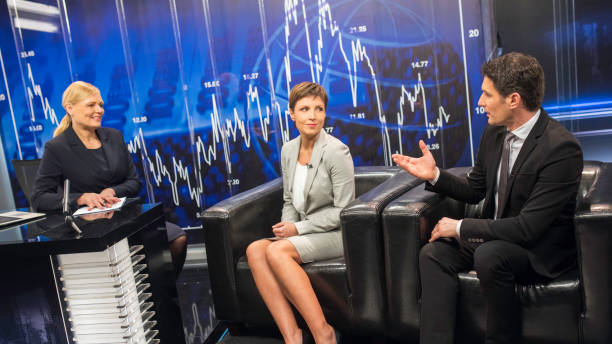 istock Female TV journalist 840994602