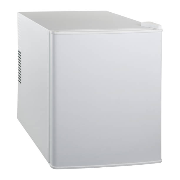 istock white small refrigerator with closed door 840997278