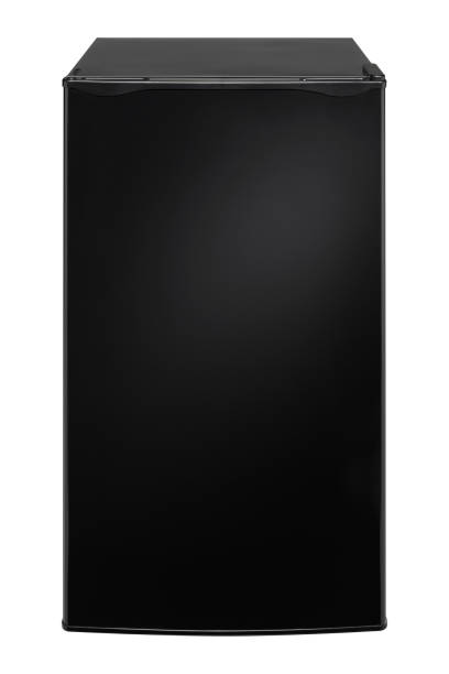 istock black refrigerator with closed door on a white background 840997302