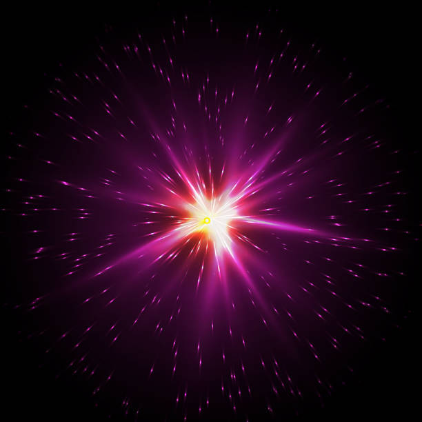 flash star, efekt specjalny flary świetlnej. ilustracji wektorowych. - red erupting abstract yellow stock illustrations