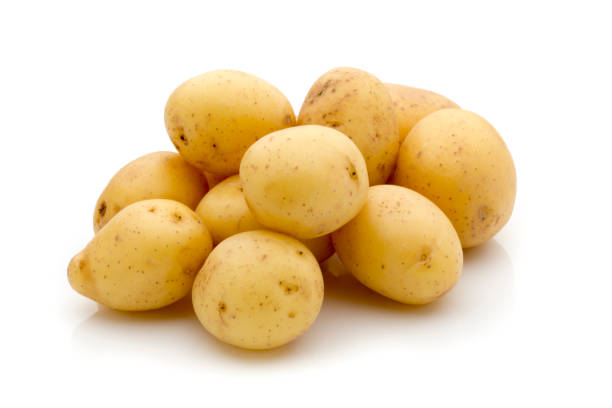 istock Potatoes on the white background.  New harvest. 841009962