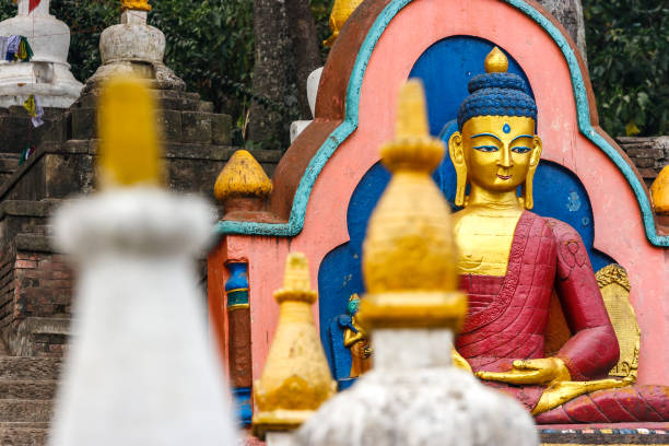 istock Buddha statue at the Swayambunath Temple, Kathmandu, Nepal 841015906