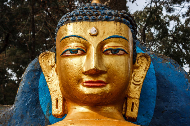 istock Buddha Statue at the Swayambunath Temple, Kathmandu, Nepal 841018928