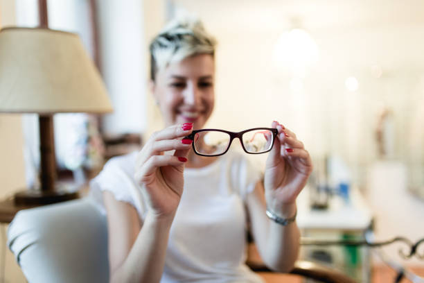 istock Woman in optical optical store 841033040