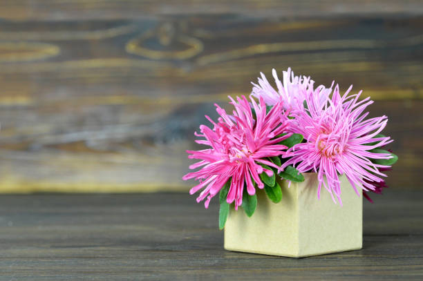 istock Flowers on wooden background 841040156