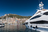 Luxury yachts in the harbour of Monaco Monte Carlo