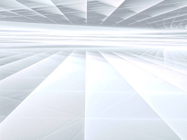 istock Glossy surface and straight lines stretches to horizon 841046584