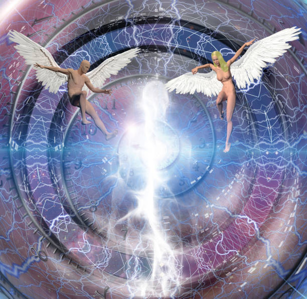 angels  - plasma creation vortex aura photos et images de collection