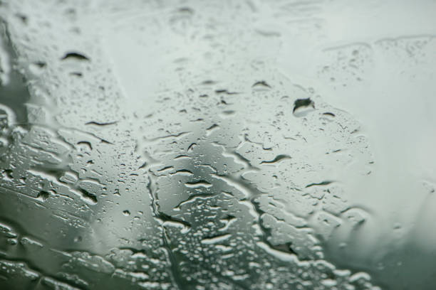 istock A blue water background on the glass 841050308