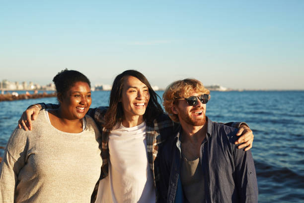 istock Pleasant Walk of Cheerful Friends 841050364