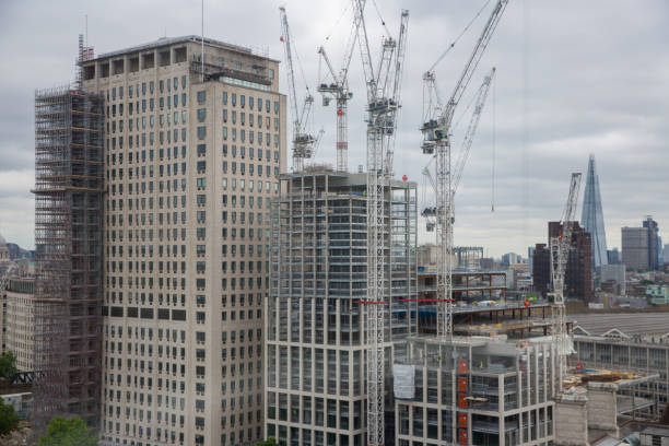 istock Construction site new skyscraper in London city 841050532