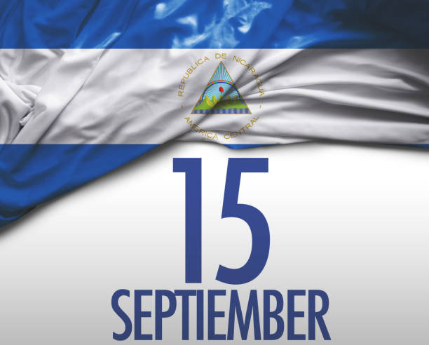 September 15, Nicaragua Independence Brazilian collection flag of nicaragua stock pictures, royalty-free photos & images