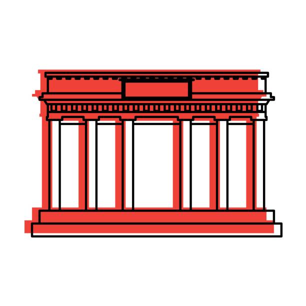 древнегреческое изображение иконы здания - column pedestal greek culture washington dc stock illustrations