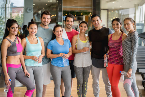 istock Fit group of people at the gym 841069896