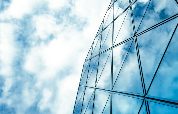 istock Modern office building detail, glass surface 841079474