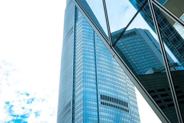 istock Modern office building detail, glass surface 841079478