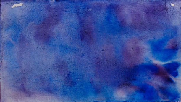istock Blue purple watercolor abstraction 841090570