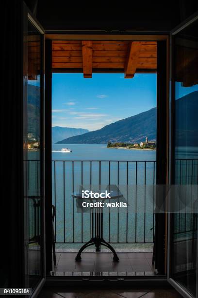 Comer See Stock Photo - Download Image Now - Balcony, Como - Italy, Indoors