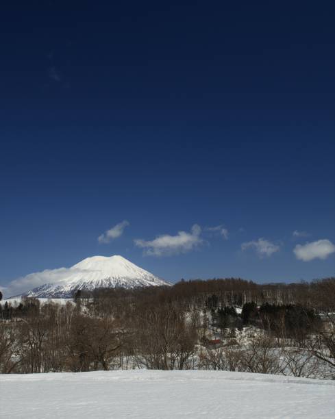 istock The beautiful Ezo Fuji with remaining snow 841098276