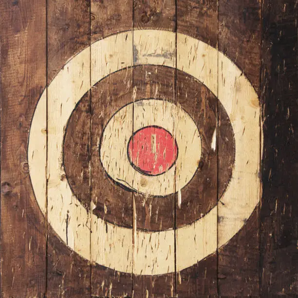 Photo of Target is painted on wooden planks