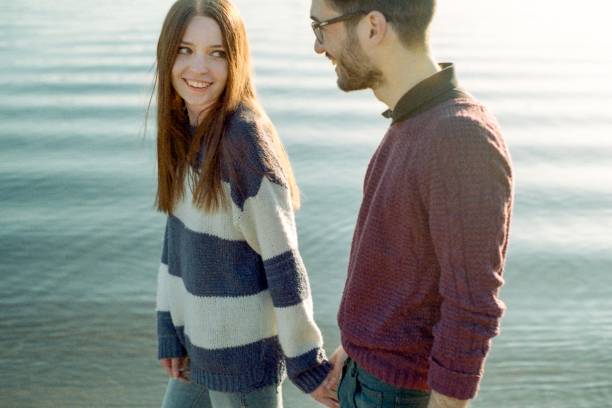 istock Couple walking near the river 841114140