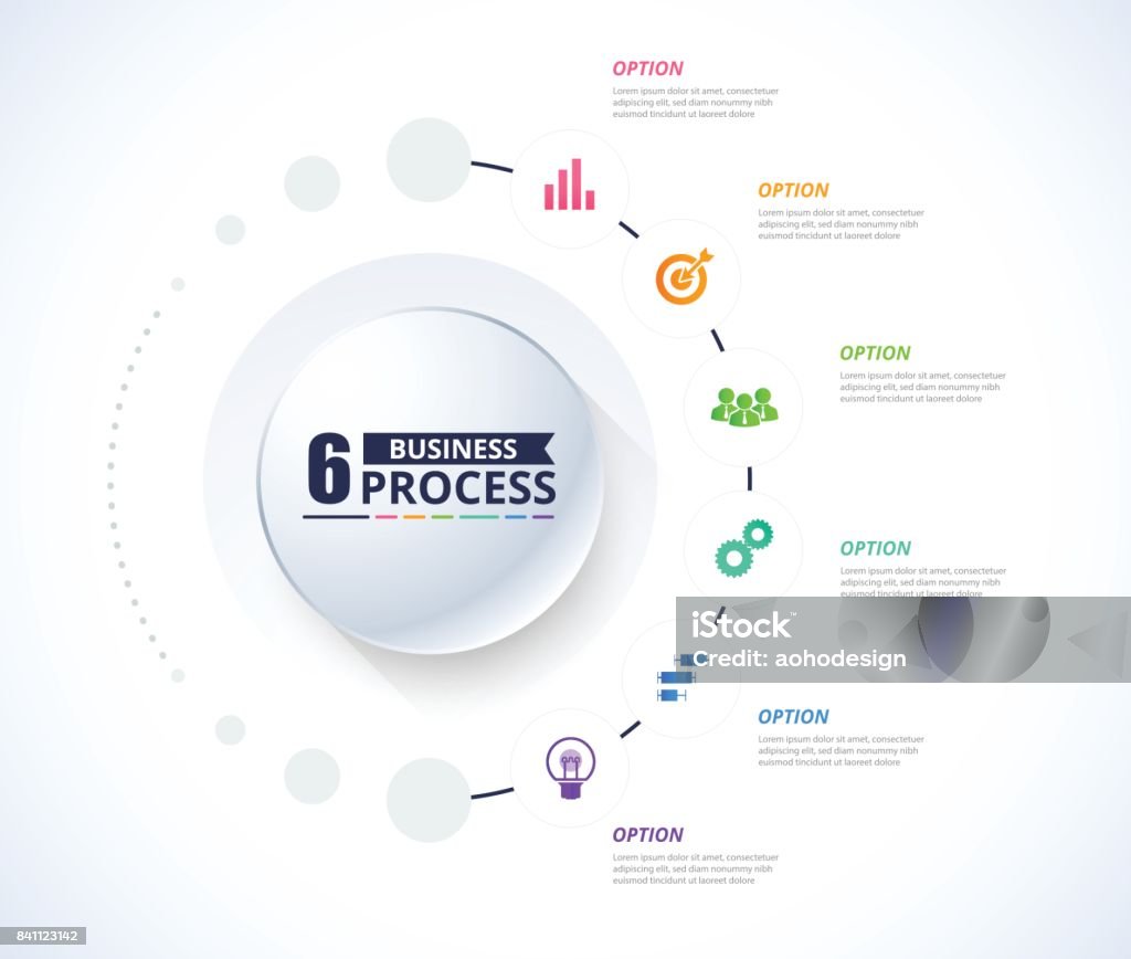 Process Graph To Get Insight Business Data Visualization Process Chart Abstract Elements Of Graph ...