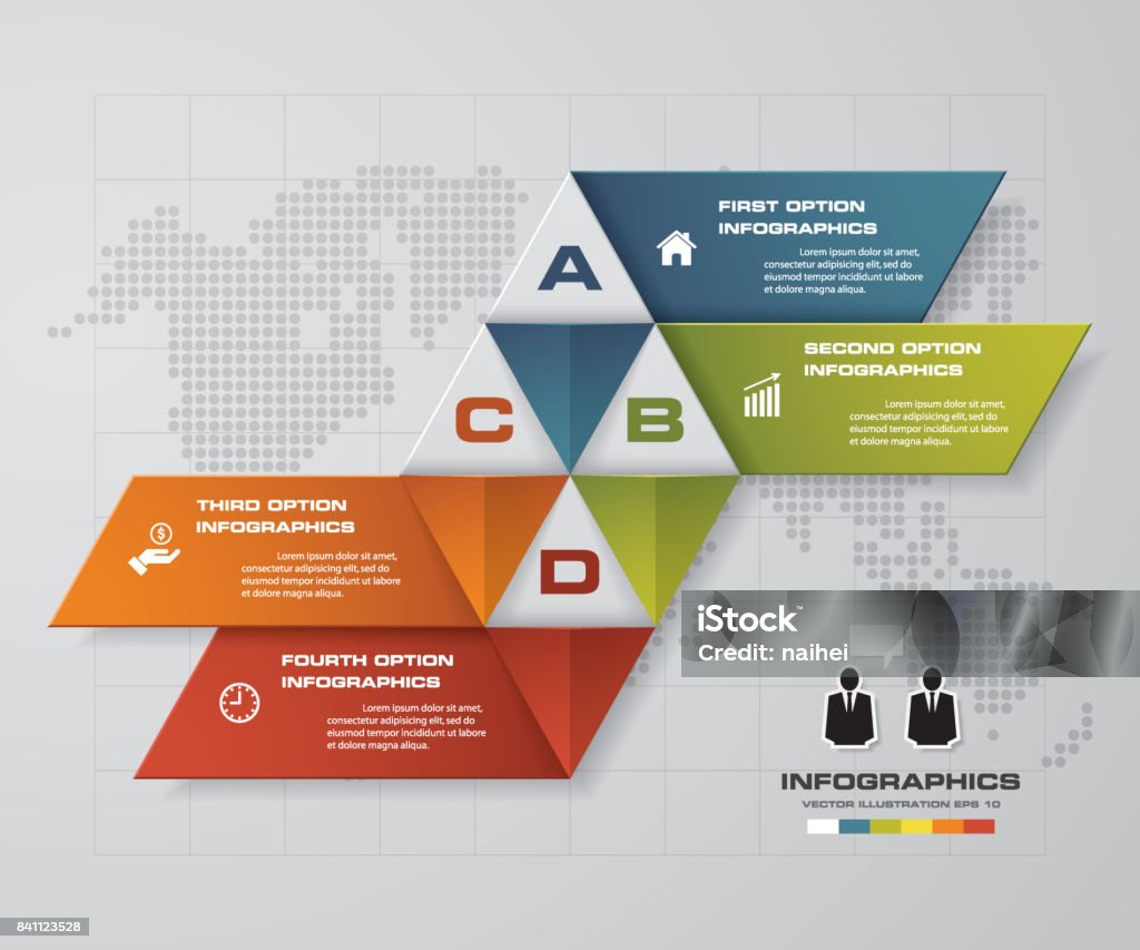 Modern 4 Steps Process Simpleeditable Abstract Design Element Stock ...