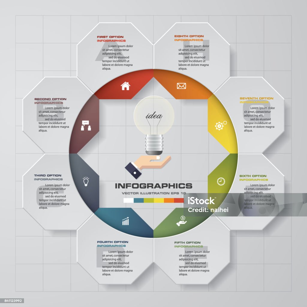 8 Step Process Design 8 Steps Process Simpleeditable Abstract Design Element Stock ...
