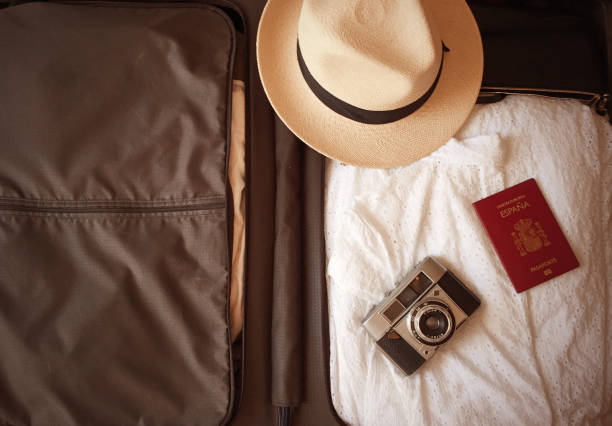 istock The Traveler's Suitcase Top View 841132414