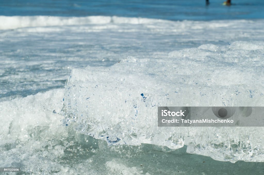 ice texture.  ice. Frozen ice on the river. Abstract Stock Photo