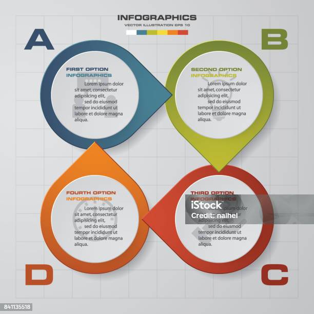 Modern 4 Steps Process Simpleeditable Abstract Design Element Stock ...