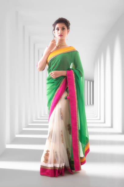 Beautiful Indian lady in traditional saree