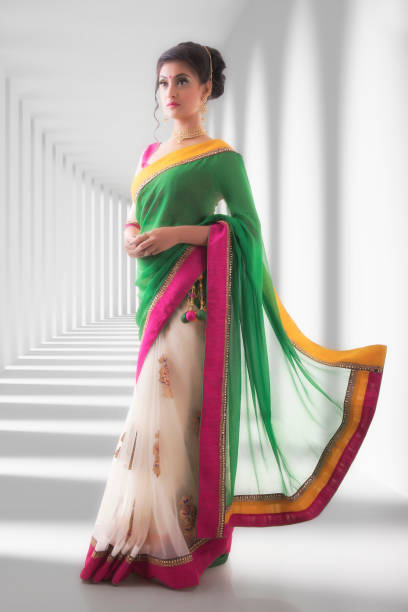 istock Beautiful Indian lady in traditional saree 841143912