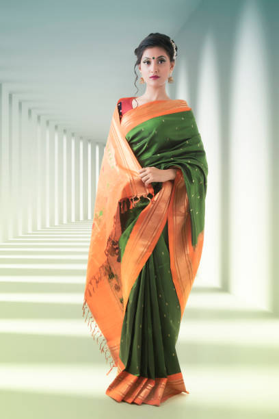 istock Beautiful Indian lady in traditional saree 841143916